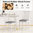 thumbnail image 6 of Giantex Wooden Dining Chairs Set of 2, Armless Chairs w/Faux Leather Upholstery, White, 6 of 6