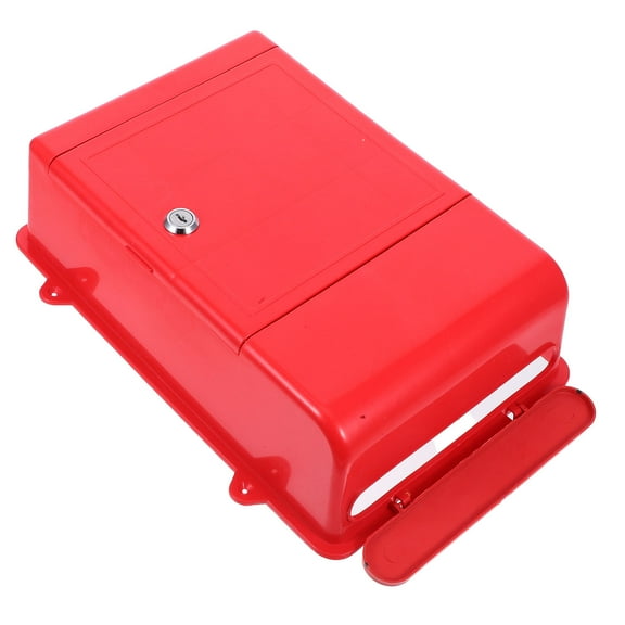 TEHAUX Weatherproof Red Wall Mount Mailbox Lock for Letters and Small Packages, Outdoor Mailbox