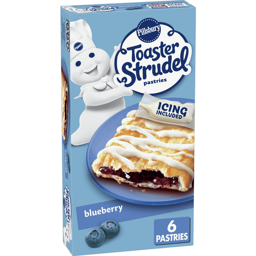 Pillsbury Toaster Strudel, Blueberry, Frozen Pastries 6 ct, 11.5 oz