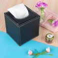 thumbnail image 5 of Tissue Box Holders, Tissue Box Cover Napkin Holder PU Leather Tissue Dispenser Facial Tissue Box for Home Office Car Tissue Cover (Black), 5 of 5