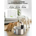 thumbnail image 4 of Cat Water Fountain Filters, Replacement Filters for 108oz/3.2L Cat Fountain,10 Packs Filters & 2 Sponges Set for Stainless Steel Pet Water Fountain, 4 of 6