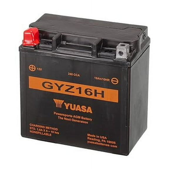 Yuasa YUAM716GH GYZ16H Factory Activated GYZ H Series AGM Battery