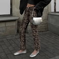 thumbnail image 2 of HCYSFG Cheetah Print Pants For Women Leopard Print Trousers High Waisted Straight Leg Ankle Length Relaxed Fit Bottoms, 2 of 9