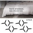thumbnail image 5 of Drap Tendeur De Lit Fixe 8 Pièces, Matelas élastique Tendeur Drap Housse Lit Drap Réglable, Triangle Supports Gripper pour Draps De Lit Réglables Attaches(Noir), 5 of 5