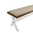 thumbnail image 4 of Lexicon Brunson Wood Bench in White, 4 of 6