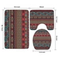 thumbnail image 3 of Colorful Geometric Striped Pattern Bathroom Rugs Sets 3 Piece,Toilet Cover Set,Absorbent Non Slip Bathroom Mats Sets with U-Shaped Contour Rug Toilet Rug Set, 3 of 5