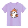 thumbnail image 5 of xaweyi Girls Halloween T Shirt Cute Ghost Graphic Short Sleeve Crew Neck Kids Holiday Wear,Sizes 18-24 Months, 5 of 5
