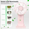 thumbnail image 5 of Ueasy Mini Handheld Fan - 3 Speeds, Rechargeable, Quiet 7-Blade, Portable for Outdoor/Office/Home (with Phone Stand)​, 5 of 8