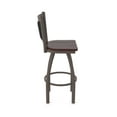 thumbnail image 4 of 870 Hadleigh 36" Swivel Bar Stool with Bronze Finish and Dark Cherry Maple Seat and Black Vinyl Back, 4 of 5