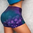 thumbnail image 4 of Naloa Purple and Green Glitter Biker Shorts for Women Seamless Scrunch Short Women’s Yoga Shorts for Gym Running Sport Shorts - X-Large, 4 of 9