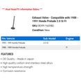 thumbnail image 2 of Exhaust Valve - Compatible with 1988 - 1991 Honda Prelude 2.0 Si FI 1989 1990, 2 of 2
