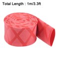 thumbnail image 4 of Uxcell Heat Shrink Wrap Tubing for Fishing Rod Grips, 20mm Dia 32mm Flat 3.3ft 1.8:1 rate Red, 4 of 5