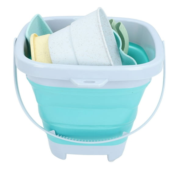 Beach Toys Set, Collapsible Sand Bucket and Shovels Set Interactive Kids Sand Toys for Beach Party Summer Activities