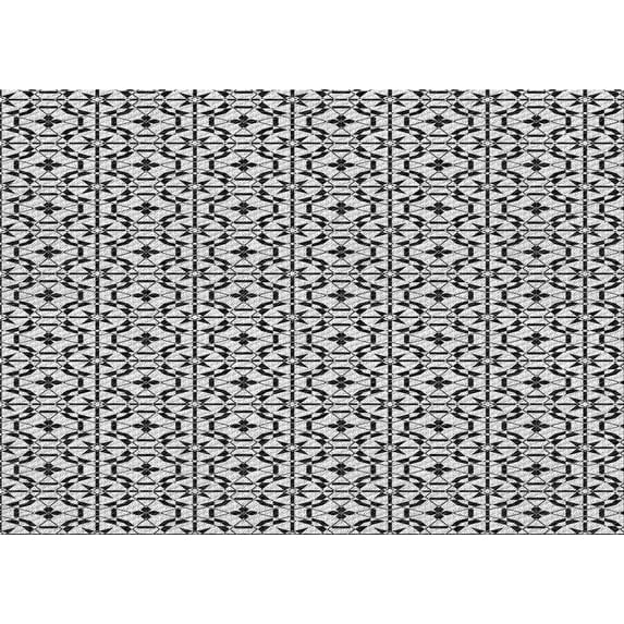 Ahgly Company Indoor Rectangle Patterned Gray Wolf Gray Area Rugs, 7' x 10'