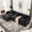 L Shape, Black, variant on AISWORD Oversized Modular Sectional Sofa with Ottoman, Upholstered Deep Seat Chaise Lounge with Pillows for Living Room, Black