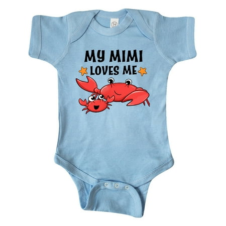 

Inktastic My Mimi Loves Me- cute crab family Gift Baby Boy or Baby Girl Bodysuit