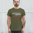thumbnail image 3 of Tee Hunt Find Your Patience Before I Lose Mine Funny T-Shirt Sarcasm Men's Tee, Military Green, X-Large, 3 of 5