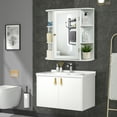 thumbnail image 4 of Patiojoy Armoire de Rangement Murale avec Miroir, Miroir de Salle de Bain Blanc, 4 of 10