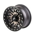 thumbnail image 2 of (4 Pack) 4/137 Tusk 185-279-0015d538-10dda0-4X Teton Beadlock Wheel 14x7 4.0 + 3.0 Smoke/Black For Can-Am Outlander 650 X MR 2014-2022, 2 of 8