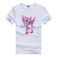 thumbnail image 1 of Disney-camisetas con estampado de Lilo & Stitch para mujer, blusa blanca Kawaii, blusas holgadas de manga corta, 1 of 4