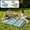Blue, variant on Strips Pattern Foldable Picnic Blanket Beach Mat,60x80" Outdoor Picnic Blankets With Hand Strips For Easy Carrying,Waterproof Sand Mat for Beach Camping Hiking Travel Concerts Grass Park Lawn