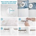 thumbnail image 4 of No Hook Shower Curtain, Blue Coastal Shower Curtains for Bathroom with See Through Top Window, Beach Ocean Nautical Seashells Starfish Coral Waterproof & Washable Bath Curtain Stall 48"x72", 4 of 9