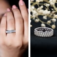 thumbnail image 3 of Rosec Jewels Certified Lab Diamond Full Eternity Wedding Band - EF-VS Quality, 18K White Gold, US 6.00, 3 of 9