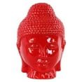thumbnail image 4 of Urban Trends Collection Glossy White Finish Ceramic Buddha Head with Rounded Ushnisha, 4 of 6