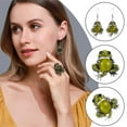 thumbnail image 3 of Cat's Eye Frog Dangle Earrings, Cute Jewelry for Women & Collectors, 3 of 6