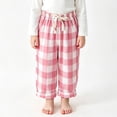 thumbnail image 2 of Toddler Boys Girls Linen Pants Kids Wide Leg Harem Pants Cotton Elastics Waist Summer Plaid Long Trousers Thin 3/4 Outerwear, 2 of 9