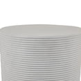 thumbnail image 3 of Plant Stand Table, Carved Detail Patterns, White Resin, Round 18 Inch, 3 of 5
