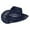 Navy, variant on Riforla Fashion Lady Foldable Casual Cap Wide Sun Straw Hat for Women and Men Cowboy Hats Navy