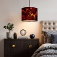 thumbnail image 5 of Linen Drum Lampshades Abstract Flame Fire Red Yellow Black Marble Wave Swirl Neon 13"x13"x10" Light Shade for Table Lamps Floor Lamp Shades Lampshade Replacement Assembly Required, 5 of 8