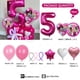 thumbnail image 3 of 44 globos de fiesta con temática de princesa Barbie de color rosa, globos de aluminio con números del 1 al 9 para decoración de fiestas de cumpleaños de niñas princesas, 3 of 5