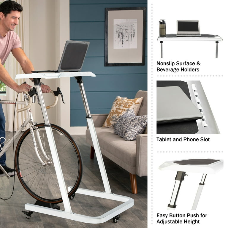 stationary bicycle desk Egofit Bike Quiet, Compact & Adjustable Seat Exercise Bike for Adjustable Desks and boost overall well DeskCycle Under Desk Bike Pedal