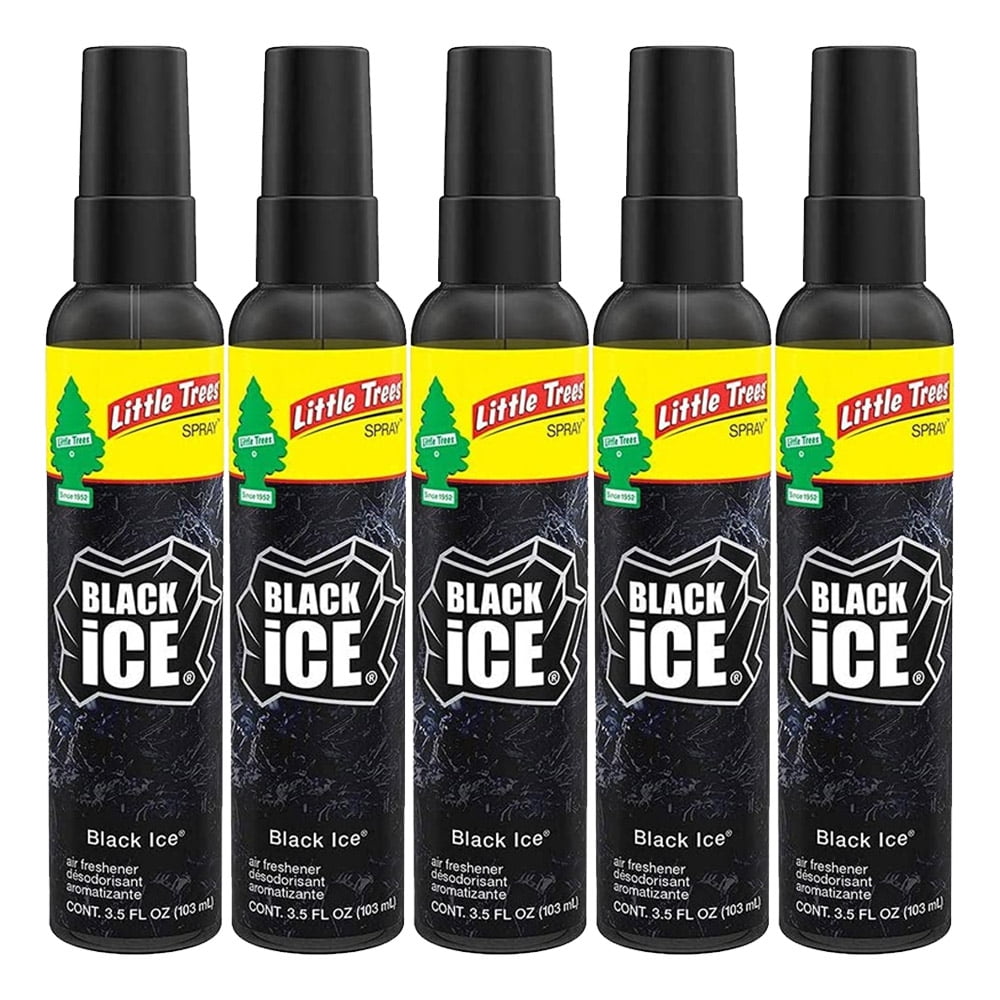 Little Trees Spray Car Air Freshener, 100 Pack (Black Ice)