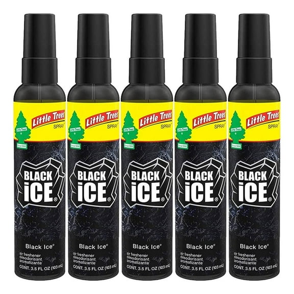 5 Little Trees Air Freshener Spray Black Ice 3.5oz Bottle