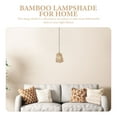 thumbnail image 7 of Bamboo Lamp Shade for Table Floor Lamp with Khaki Color Suitable for Home Decoration 10.5x16.5 Inches, 7 of 7
