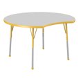 thumbnail image 1 of ECR4Kids 48in Crescent Premium Thermo-Fused Adjustable Activity Table Grey/Yellow/Yellow - Standard Ball, 1 of 4