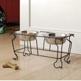 thumbnail image 5 of 10" Wrought Iron Stand with Double Stainless Steel Feeder Bowls, 5 of 6