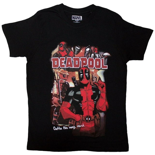 Deadpool Adult Outta The Way Nerd T-Shirt