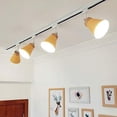 thumbnail image 4 of FSLiving 3-Pack Retro Style Mini Adjustable Angle H-Type Track Head Lighting E26 Base Metal Ceiling Light Track Light Fixture for Gallery Mirror Front Office Loft Bulb and Track Not Included - Yellow, 4 of 5