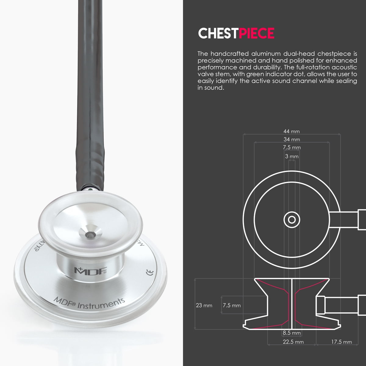 MDF Acoustica Dual Head Stethoscope