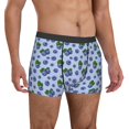 thumbnail image 5 of Men's Boxer Briefs, Blueberry blue Print Soft Comfy Mens Underwear Boxer Briefs Breathable With Widen Waist, 5 of 7