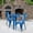 Blue, variant on Bowery Hill 3 Piece Square Patio Bistro Set in Aluminum and Beige