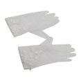 thumbnail image 2 of Moda mujer encaje guante fino elegante completo guantes hasta la muñeca blanco nupcial guantes boda novia vestido guantes para fiesta de Yinane Guantes cortos, 2 of 7