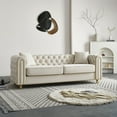 thumbnail image 4 of 86"W Luxury Modern Tufted Sofa with 2 Toss Pillows, Upholstered 3-Seater Couch for Living Room or Bedroom, Comfortable and Stylish Seating for Home or Apartment Use (Beige), 4 of 8