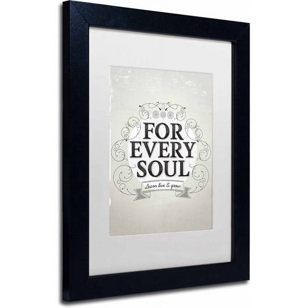 Trademark Fine Art "Every Soul" Canvas Art by Kavan & Co White Matte, Black Frame