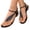 Black, variant on Flat Sandals for Women Platform Slip on Open Toe Ankle Strap Rhinestone Low Heel Casual Orthopedic Wedge Sandals Arch Support Soft Walking Shoes