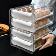 thumbnail image 4 of Latrodar Drawer-type Eggs Storage Box Eggs Organizer Kitchen Thickened Large-capacity Eggs Tray White Upgraded 9.2x6.2 Inch, 4 of 5